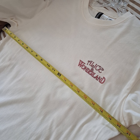 🌸H&M Disney Alice in Wonderland Womens T-Shirt - Cream Small🌸 - Picture 5 of 5